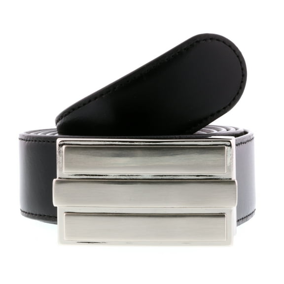 HS Collection HSB 4001  Black/Brown Reversible/Adjustable Mens Belt for mens