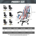 thumbnail image 6 of Renewold American Flag Zebra Stripes Computer Office Chair Cover Spandex Rotating Chair Slipcover Dustproof Stain Resistant High Back Computer Chair Cover for Dogs Cats, L, 6 of 7