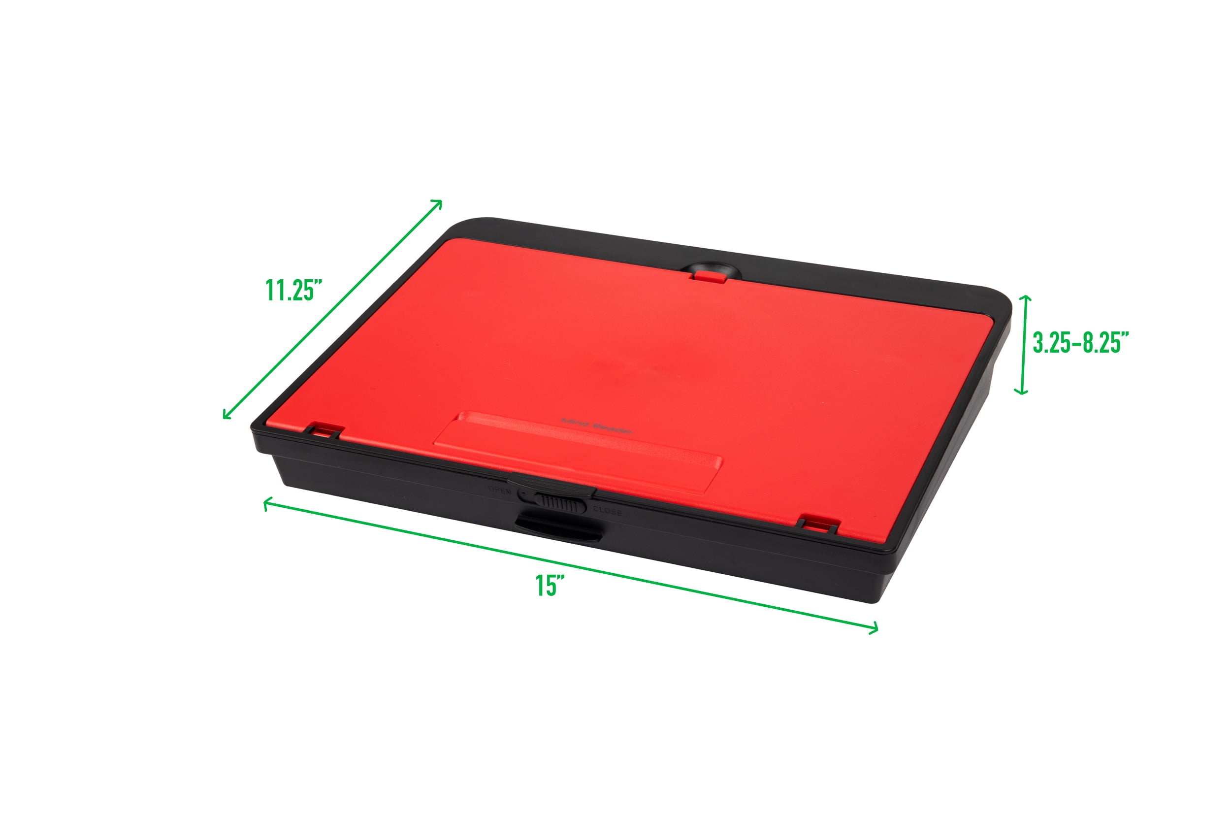 Mind Reader Portable Laptop Lap Desk with Handle, Monitor Holder, Laptop Lap  Holder, Built-in Cushion for Comfort, Red LPTPDSK-RED - The Home Depot