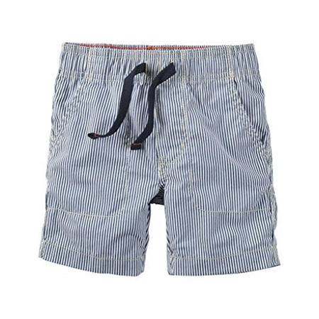 Baby Boys' Blue Stripe Pull On Shorts- 3 Months