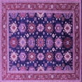 thumbnail image 1 of Ahgly Company Indoor Square Oriental Purple Industrial Area Rugs, 4' Square, 1 of 4