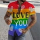 thumbnail image 4 of Camisa de arcoíris colorida con estampado 3D para hombre, camisetas informales de verano ajustadas de manga corta para lesbianas y gays, camisetas para hombre, 4 of 5