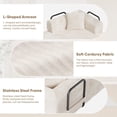 thumbnail image 5 of Hawsaiy 78" Convertible Corduroy Modular Floor Sofa Bed with Cylindrical Pillows, No Assembly Sleeper Couch with High-Density Foam, Fixed Shape Frame for Living Room, Bedroom, Lounge, Beige, 5 of 10