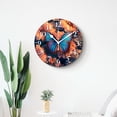 thumbnail image 4 of 10 Inch Wall Clock Battery Operated Silent Clock Decorative for Office, Kitchen, Outdoor, Living Room，Spring Butterfly Floral Fantastic, 4 of 4