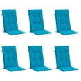 thumbnail image 3 of vidaXL 47.2 in x 19.7 in Blue Foam Cushions Outdoor Seating Cushions, Water Repellent, 6 Count, 3 of 9