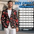 thumbnail image 7 of Chririnla Christmas Poinsettia Men's Suit Jacket One Button Dress Suit Dinner Sports Coats Tuxedo Blazer for Festival Party Dinner, 7 of 7