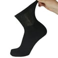 thumbnail image 2 of 6 Pairs of Big and Tall Diabetic Neuropathy Ankle Socks, King Size Mens Athletic Quarter Socks (Black, 13-16), 2 of 5