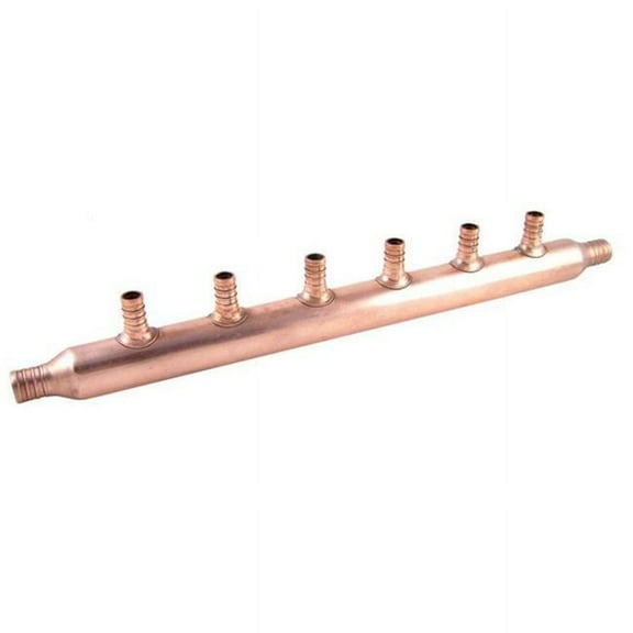 Copper Manifold with Pex 6 Port Open Bulk