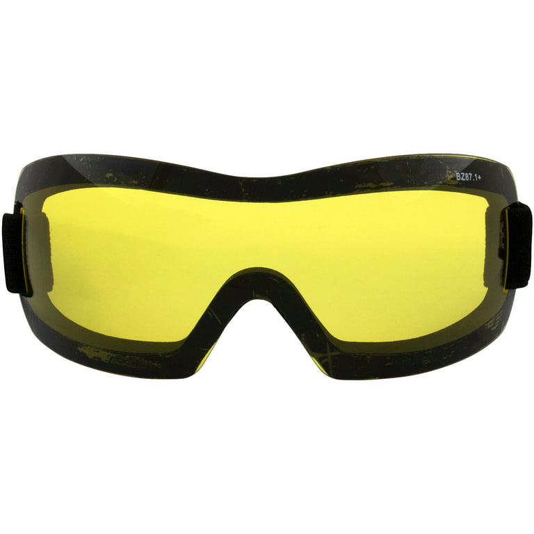 3 Pairs Birdz Wren Frameless Sky Diving Riding Goggles Anti Fog Clear Smoke  Yellow Lens 