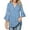 Multi-blue, variant on Weardear Women's Work Blouses Ruffle 3/4 Sleeve Dressy Top V Neck Casual Chiffon Tunic Blouses Business Shirts