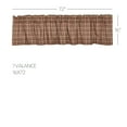 thumbnail image 4 of VHC Brands Crosswoods Plaid Cotton Primitive Kitchen Curtains Rod Pocket Hanging Loops 16x72 Valance, Natural Tan, 4 of 6