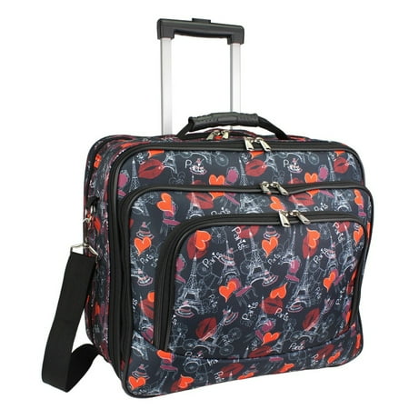 World Traveler Rolling 17-inch Laptop Case - Paris Black