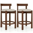 thumbnail image 1 of Gymax 24'' Counter Height Bar Stools Set of 2 w/Backrests & Footrests for Kitchen, 1 of 8