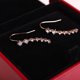 thumbnail image 4 of Pendientes Sonducket Mujeres Niñas 7 aretes de cristal Hoop Climber Stud Accesorios de joyería plateado dorado, 4 of 6