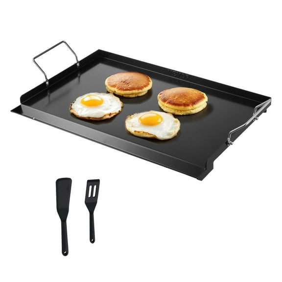 Carbon Steel Griddle 24x16 inch, Universal BBQ Grill Pan - Flat Top Cookware for Gas, Electric & Induction Stovetops - Outdoor & Indoor Cooking