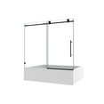 thumbnail image 2 of 63"H Frameless Sliding Door,Shower Door with Stainless Steel Pulleys&Adjustable Soft Closing Function,Clear Tempered Glass,Matte Black, 2 of 8