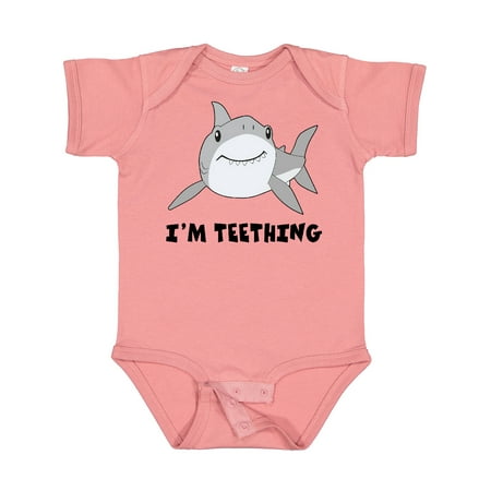 

Inktastic I m Teething Cute Shark Gift Baby Boy or Baby Girl Bodysuit