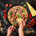 thumbnail image 3 of NutriChef Plateau à Pizza Antiadhésif 14,8 Po Rond avec Poignée en Silicone, Va au Lave-Vaisselle, 1 Unité, 3 of 7
