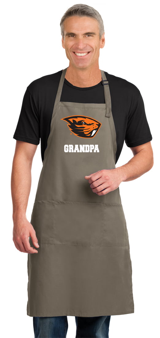 Broad Bay Oregon State Grandpa Apron Large OSU Beavers Grandpa Aprons for Men or Women
