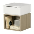thumbnail image 3 of South Shore Furniture Hourra Nightstand, Soft Elm and White, 3 of 11