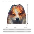 thumbnail image 3 of Disketp Cartoon Pattern Corgi Slouchy Beanie Hip-Hop Soft Lightweight Running Beanie Adult Hats Chemo Cap for Men Women, 3 of 8