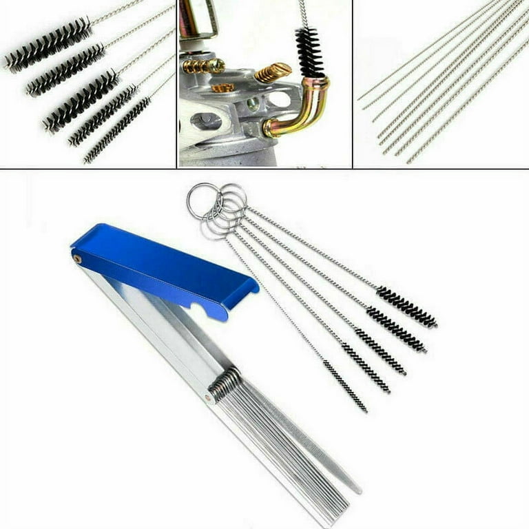 Carburetor Cleaning Kit Needles Brushes Set For Motorcycle Carb