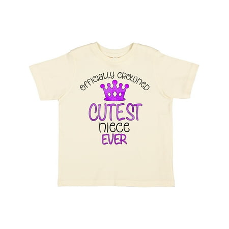 

Inktastic Officially Crowned Cutest Niece Ever Purple Crown Gift Toddler Toddler Girl T-Shirt
