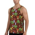 thumbnail image 2 of Xecao Frogs and Mushrooms Men's Tank Top Workout Quick Dry Sleeveless Gym Jogging Muscle Shirts Summer Swim Beach Tops, 2 of 9