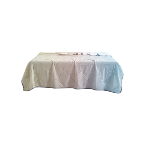 Pequeño Aire Acondicionado para Dormitorio Edredón Pavo Sombrillas Azules Gradiente 100x150cm Cubierta de Cama Transpirable Ligera para el Sueño de Primavera Y Verano