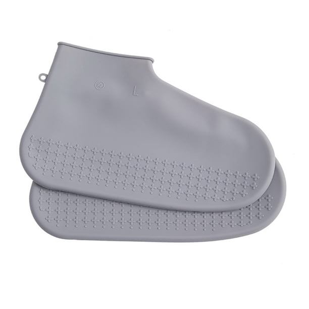 Funda de silicona para zapatos de exterior, portátil, impermeable, antideslizante (gris, talla L)
