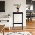 thumbnail image 4 of Square Bar Table,Small Kitchen Dining Table,Cocktail Table,High Top Pub Table for Party,Sturdy Metal Frame,Space-Saving Narrow Table for Living Room, Kitchen, Bar, Classic Black, 4 of 6