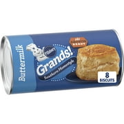 Pillsbury Grands! Southern Homestyle Buttermilk Refrigerated Biscuit Dough, 8 Biscuits, 16.3 oz