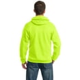 thumbnail image 2 of Port & Company PC90HT Mens Essential Fleece Pullover Hooded Sweatshirt, Safety Green - 4XL Tall, 2 of 2