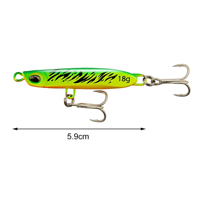UDIYO 18g/5.9cm Fish Lure Bait Strong Penetration Sharp Vivid Colorful  Simulation Fish Shape Sinking Assist Hook for Angling 