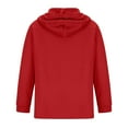 thumbnail image 7 of SMihono Mens Plus Size Fleece Plush Cardigan Lapel Hooded Pocket Double Breasted Casual Trench Coat Open Front Coats For Men Jackets Red 10, 7 of 7