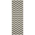 thumbnail image 4 of Safavieh Courtyard Bailey Chevron Indoor/Outdoor Runner Rug, 2'3" x 12', Grey/Beige, 4 of 11