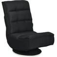 thumbnail image 1 of Costway Gaming Chair Fabric 6-Position Folding Lazy Sofa 360 Degree Swivel Black, 1 of 10