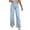 Light Blue, variant on Clothes For Woman High Waist Wide Leg Jeans For Women Casual Loose Fit Denim Pants With Front Patch Pockets And Button Closure Pantalones De Mujer