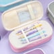 thumbnail image 4 of Macaron Colour Blocking Canvas Pencil Bag Large Capacity Student Kids Pencil Bag Solid Colour Multifunctional Stationery Box Opening Season Gift, 4 of 6