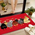 thumbnail image 2 of JML Outdoor Mat Non Slip Doormat 20"x32" Front Door Mat Outside Absorbent Rubber Mat Entryway Rug Floor Mat,Red Farm Chicken & Christmas, 2 of 8