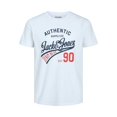 thumbnail image 2 of JACK&JONES Camiseta para Hombre, Pack de 6 - JJETHAN TEE CREW NECK, logo vintage, algodón Blanco/Azul marino/Negro S (Small), 2 of 7