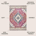 thumbnail image 3 of JONATHAN Y BOHEMIAN FLAIR 8 x 10 Area Rug, Vintage Medallion - Fuchsia/White, BMF106C-8, 3 of 4