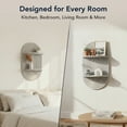 thumbnail image 2 of American Art Decor Grey Boho Arched Modular Carved Wall Shelf, Wooden 2-Tier Floating Bookshelf for Wall, Fluted Arch Display Shelf for Bedroom Bathroom Kitchen Living Room Decor, 14" x 24", 2 of 8