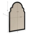 thumbnail image 5 of Kate and Laurel Hogan Farmhouse Framed Arch Fabric Pinboard, 24 x 36, Black, Decorative Bulletin Board with Moroccan Arch and Linen Fabric Pinning Surface for Wall, 5 of 7
