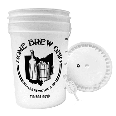 Home Brew Ohio 6.5 Gallon Fermenting Bucket with Grommeted Lid and Twin Bubble Airlock