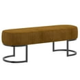 thumbnail image 1 of Contemporary Velvet Bench in Mustard, 1 of 7