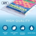 thumbnail image 5 of GPI 14” x 24” Reclosable Ziplock Bag 2 Mil Jumbo Clear Zipper Bags for Household & Packaging,1000-Pack, 5 of 5