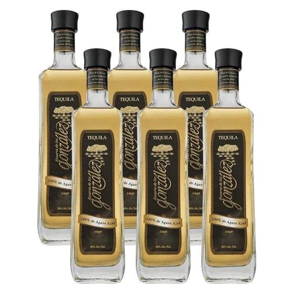 Pack de 6 Tequila Reserva De Los Gonzalez Añejo 700 ml