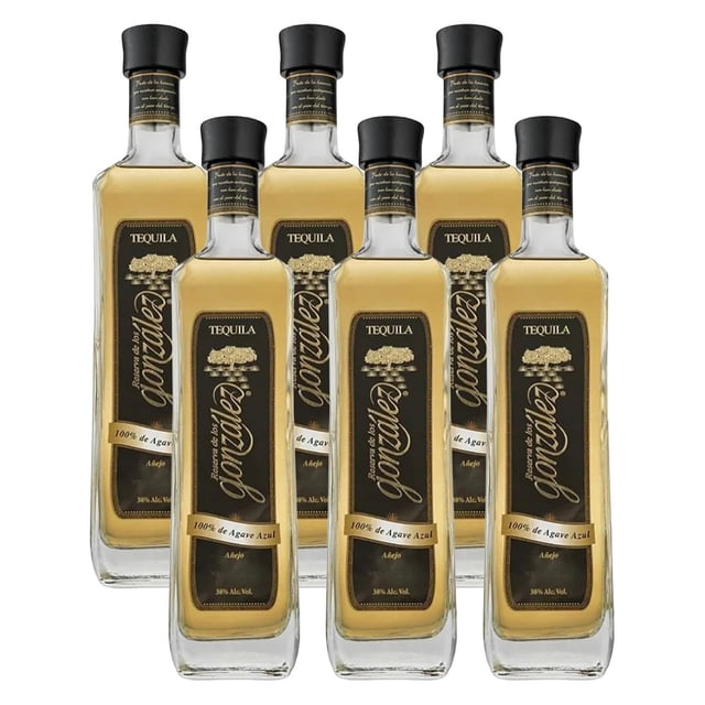 Pack de 6 Tequila Reserva De Los Gonzalez Añejo 700 ml