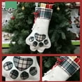thumbnail image 3 of TUITOONM Blue Dog Paw Print Christmas Stocking Gift Bag Christmas Tree Decorative Pendant Candy Bag Home Holiday Festival Decorations Candy Bag, 3 of 5